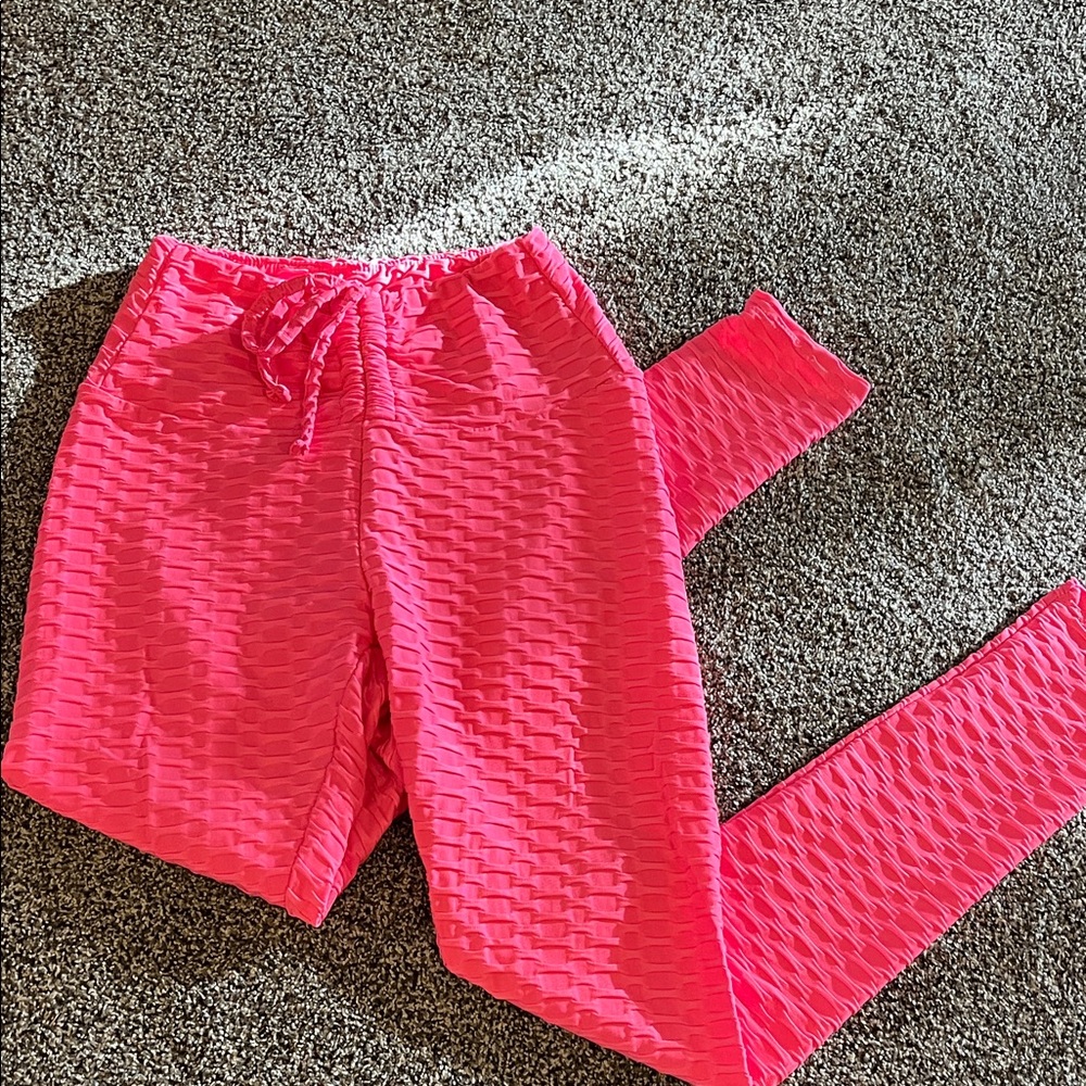 Rue21 Hot Pink Textured Leggings